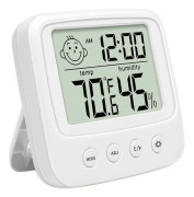 Termometer, hygrometer och elektronisk intern klocka