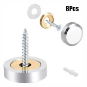 8 Stycken Spegelskruvar Dekorativ Kåpa 18MM 18mm 22mm