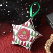 Kreativ julklappsförpackning, godisask för julafton, 10 stycken, stjärnformad presentförpackning, jul-temafest presentförpackning, 001 1