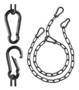 2-pack grindkedjelås grindlänkar för utomhusstaket - hängande kedja med karbinhakar kedjelänksgrindlås multifunktionell rostfritt stål metall