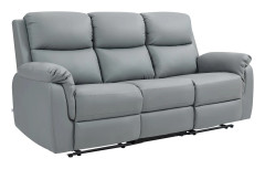 Liggande 3-sits soffa, konstläder, mörkgrå