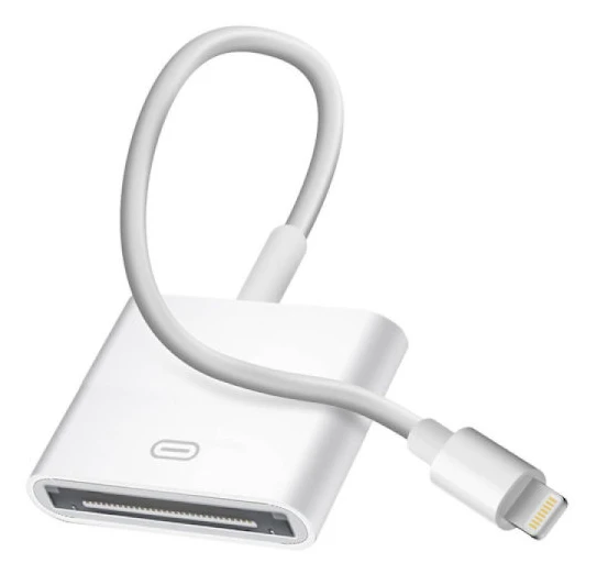 Lightning till 30-stifts laddningsadapterkabel, vit