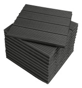 Rootz WPC Click Tiles - Utomhusgolv - Uteplatsplattor - Väderbeständig, Enkel installation, Lågt underhåll - 30cm x 30cm x 1,8cm