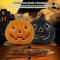 Halloween Pumpalykta Dekoration Batteridriven Ihålig Plast Pumpalampa Ornament för Utomhus Inomhus Dekor Qinghai Orange_tfrf Orange