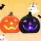 Halloween Pumpalykta Dekoration Batteridriven Ihålig Plast Pumpalampa Ornament för Utomhus Inomhus Dekor Qinghai Orange_tfrf Orange