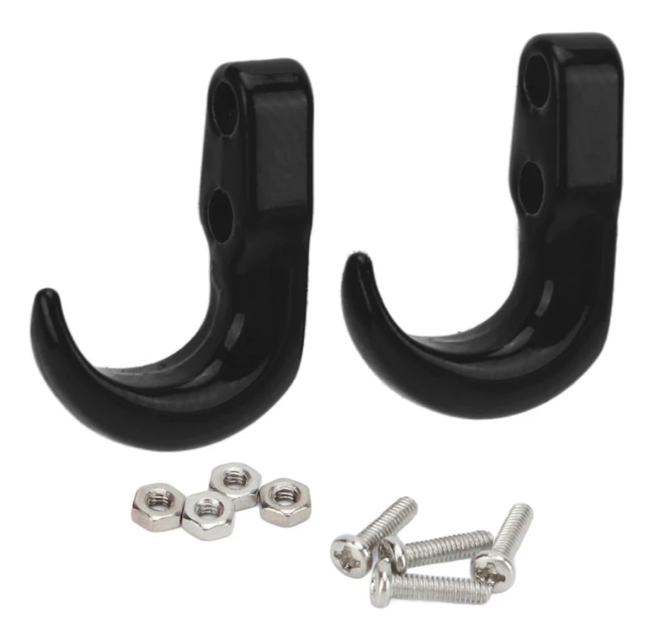 RC Metall Stötfångare Släpvagnskrok för Axial SCX24 1/24 Svart (2st)