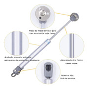 4 delar Gasfjädrar Möbel Kök Hydraulkolvar Köksmöbler Dämpare Gångjärn För Dörrar Fönster Skåp Med Skruvar (120n/12kg 270mm)
