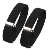 Herr Business Elastisk Justerbar Skjortärmshållare Armband Ärmhållare Rem A9 black One-size