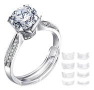 8 storlekar Invisible Clear Ring Size Adjuster Resizer Lös ring R