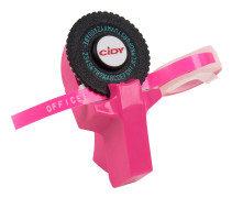 Mini Bärbar Manuell Etikettmaskin Gör det själv 3D Embossing Etikettskrivare Skrivare Skrivmaskin med PVC-plast rosa