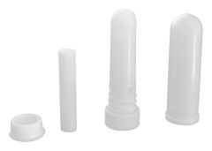 Tomma näsinhalatorer, plasttuber för eteriska oljor, 100-pack, vita, för aromaterapi