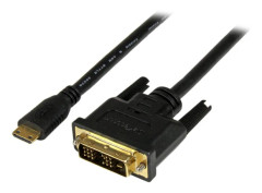 StarTech.com HDCDVIMM2M videokabeladapter 2 m Mini-HDMI DVI-D Svart