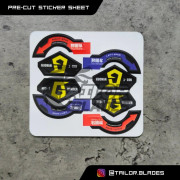 Precut Redesigned Sticker Sheet Only For Beyblade HMS MS Ripcord and Launcher