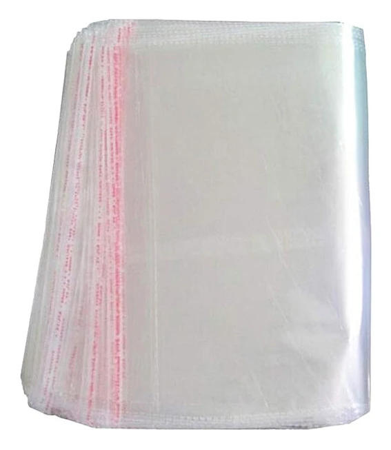 100-pack transparenta plastpåsar med självhäftande förslutning Presentförpackning 25 x 44 cm