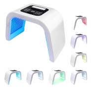 LED-ljusbehandling ansiktsmask, 7-färg, fuktgivande för huden, Oss eu au uk