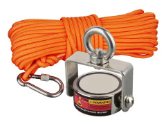 Neodymiummagnetset, 360-graders roterbar, 180 kg hållkraft, Orange, Magnetisk dragkraft