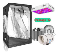 Växttältset, Fullspektrum LED-lampa, Hållbara material,Paket A, 50x50x100cm kit