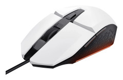 Trust GXT 109W Felox - Mus - med belysning, gaming - 6 knappar - kabelansluten - USB - winning white
