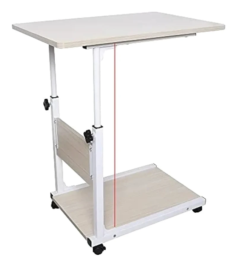Mobil Bord, Justerbar Höjd, Stabil Design,VIT