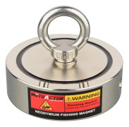 Neodymium Pot Magnet, 350KG Dragkraft, Tvåsidig Fiskeredskap, D94mm