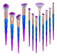 (Unicorn Colorful Pro) Set med 12 st. exklusiva smink / makeup borstar