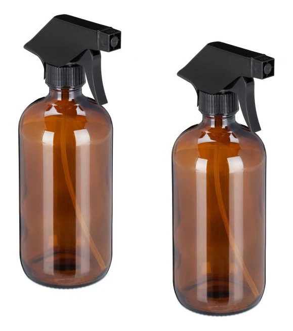 Sprayflaska glas brun, set om 2