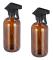 Sprayflaska glas brun, set om 2
