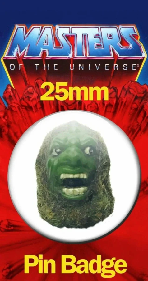 MOSS MAN HEAD 25mm BADGE He-Man and the Masters of the Universe MOTU Image