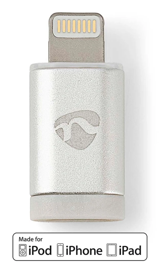 Lightning Adapter | Apple Lightning, 8-stifts | USB Micro-B Hona | Guldplaterad | Rund | Aluminium