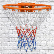 Dubbel fjädrande basketkorg, hållbar stålkonstruktion med stötdämpning, 4-punkts stabilisering, vind- och regntålig, inomhus/utomhus, orange