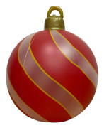 Uppblåsbar juldekoration boll, LED fjärrkontroll ljus julboll trädgård festlig arrangemang av ballonger style1