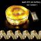 Christmas Ribbon LED String Lights Christmas Decorations Christmas Tree Decorations Pendant Gifts Gold Stamping Double Layer Ribbon 5M