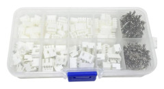 250 st/parti 50 set/låda kit 2,54 mm Xh2,54 2P 3P 4-stifts kontaktdon + rak nål + terminalsockel header trådadapter Y till S