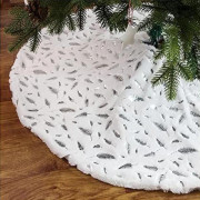 Plysch Julgransmatta, Vit Julgransmatta Vit Snö Julgransskydd Julgransmatta Vit Julgransmatta för Jul