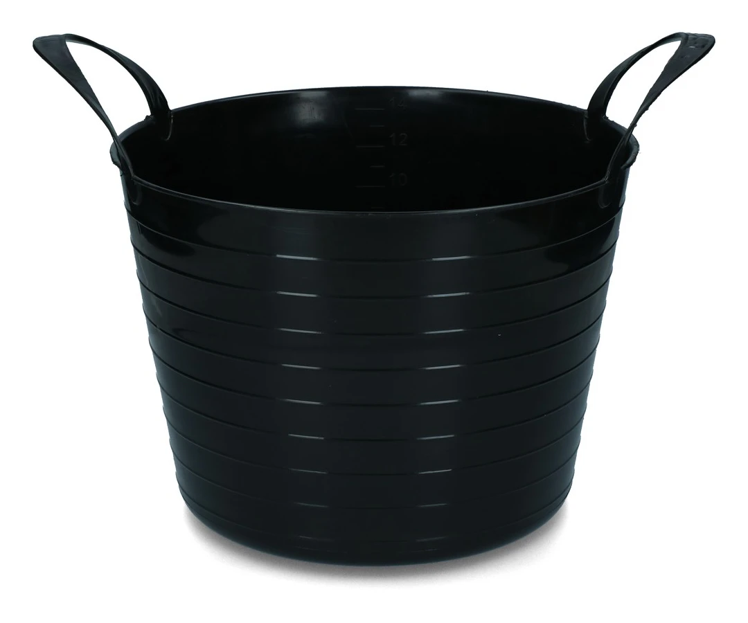 Emmer V-Trug Flexi Zwart 14 liter