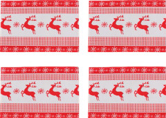Julbordsunderlägg Set om 4 Vinter Jul Köksmat Matsalsunderlägg, Gott Nytt År Tillbehör style 4