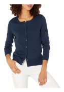 Essentials cardigan - WAE35003FL18-Nav-XS - Amazon lättviktsväst med rund hals (stora storlekar tillgängliga) Dam