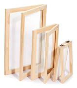 3 st träpappersformar för papperstillverkning, 3 storlekar, DIY-ramar, 12,7 x 17,8 cm, 19,8 x 24,8 cm, 24-FQ-
