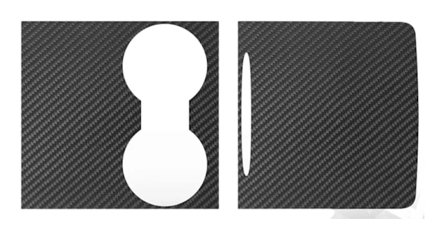Tesla Model 3 Model Y 2021 2022 2023 Center Console Wrap Kit Kolfiber Konsolskydd Inredningsdekor Wrap Kit för Tesla Tillbehör (Matt)