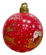 Uppblåsbar juldekoration boll, LED fjärrkontroll ljus julboll trädgård festlig arrangemang av ballonger style1