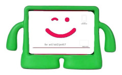 Sött 3D Barnvänligt Fodral för iPad (2017) - Grön Grön