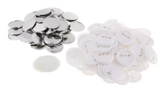 Knappdelar 58mm Knappmaskindelar 2.28 Tum 100st Topp/Botten Skydd Clip Pin Knappdelar för Märkesknappmaskin