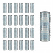 GÄNGAD RÖRNIPPEL M10 X 45 MM SET OM 25 - FÖR LAMPOR OCH BELYSNING