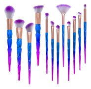 (Unicorn Colorful Pro) Set med 12 st. exklusiva smink / makeup borstar