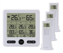 (Vit, Svart) Väderstation - Vit - Inomhus/Utomhus - Digital Termometer - Hygrometer - LED LCD-Display White, Black
