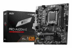MSI PRO A620M-E - Moderkort - micro ATX - Socket AM5 - AMD A620 Chipuppsättning - USB 3.2 Gen 1 - Gigabit LAN - inbyggda grafiken (CPU krävs) - HD-lj