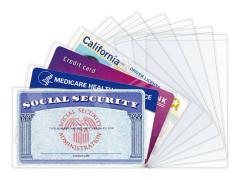 Nytt Medicare-kortskydd, slitstarkt material flexibelt genomskinligt PVC-skydd för SSN, kreditkort, ID-kort, visitkort, vattenavvisande plånboksinsats