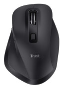 Trust Fyda Comfort - Mus - ergonomisk - eco - högerhänt - optisk - 6 knappar - trådlös - 2.4 GHz - trådlös USB-mottagare - svart
