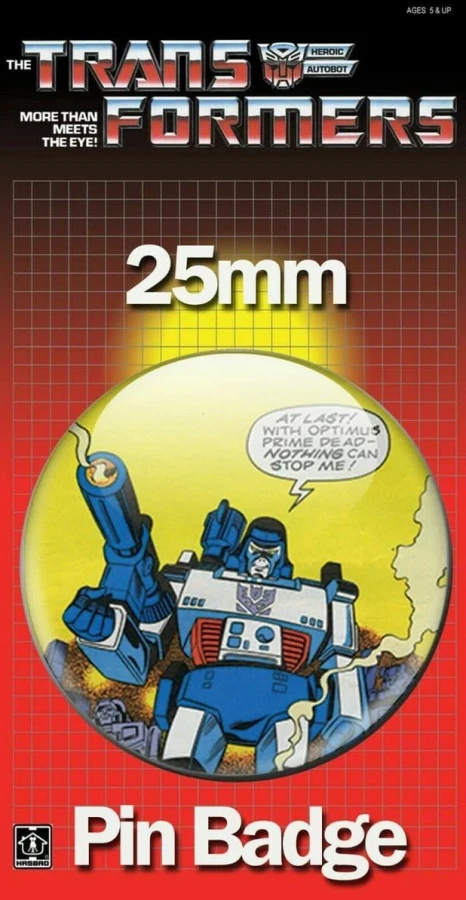MEGATRON COMIC ART 25mm BADGE Transformers Decepticons Autobots Image
