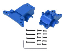 RC-växellådans lock fram och bak i aluminiumlegering, uppgraderingsdel, växelhus för Traxxas Latrax Teton 1/18 Crawler, blå